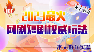 市面高端12800米6月短剧玩法(抖音 快手 B站 视频号)日入1000-5000(无水印)-虎哥说创业