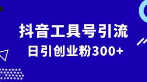 抖音工具号引流玩法，日引创业粉 300+-虎哥说创业