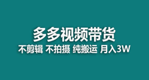 【蓝海项目】多多视频带货，纯搬运一个月搞了5w佣金，小白也能操作【揭秘】-虎哥说创业