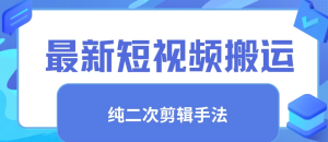 最新短视频搬运，纯手法去重，二创剪辑手法-虎哥说创业