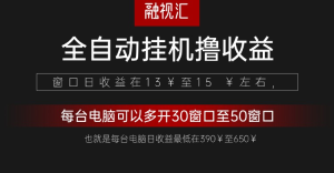 电脑挂机项目 最新全自动观影看广告撸收益项目（日入300＋）-虎哥说创业