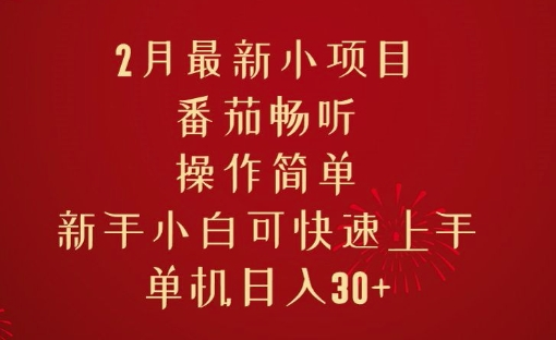 最新小项目，番茄畅听，操作简单，新手小白可快速上手，单机日入30+-虎哥说创业