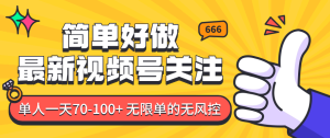 零撸小程序做视频号关注 无限做单 无风控 单号一天30+ 多号多赚  简单好赚-虎哥说创业